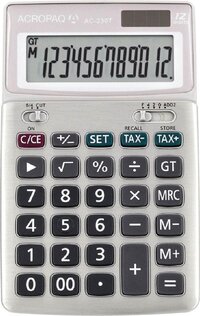Acropaq AC230T - Buro rekenmachine Scherm 12 Grote cijfers TAX-functie