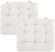 Unyqoos® Set van 2 comfortabele beige stoelkussens voor eetkamer en kantoorstoelen