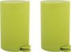 MSV Pedaalemmer - 2x - Kunststof - Appelgroen - 3L - 15 x 27 cm