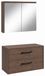 Meuble de salle de bain Florence 80 x 46 cm - Noyer Brun - avec armoire à glace
