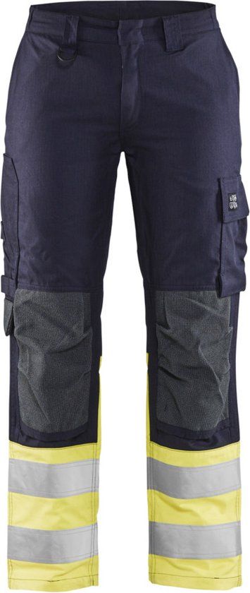 Blåkläder Multinorm Dames Werkbroek Inherent 7188-1512 - Marine/High Vis Geel - D22