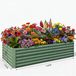Bac surélevé - Bac rectangulaire - 240 x 120 x 60 cm - Métal galvanisé - Résistant à la rouille - Convient pour légumes, fleurs et herbes