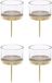 Glorex Hobby Waxinelichthouders - 8 stuks - Goudkleurig - Glas - 9 x 4 cm