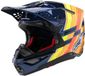 Alpinestars S-M10 TLD Edition 25 Donkerblauw Oranje Geel Fluo Rood Offroad Helm Maat L