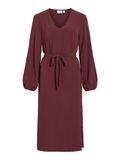 Vilovie VILA VILOVIE L/S V-NECK MIDI DRESS - NOOS - Dames - Mini jurken - Port Royale - Maat 40