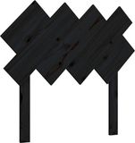 vidaXL Hoofdbord - Massief Grenenhout - Noir - 92x3x81 cm
