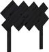 vidaXL Hoofdbord - Massief Grenenhout - Noir - 92x3x81 cm