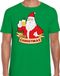 Bellatio Decorations Fout Kerst shirt / t-shirt - Cheers / bier Santa - groen - heren - kerstkleding / kerst outfit M