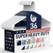 Super Icecat Super zware witte plastic hangers, in de VS gemaakte langdurige buisvormige hangers voor volwassenen in zwaar en superzwaar, set van 36
