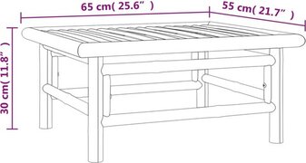 vidaXL 8-delige Loungeset met kussens bamboe groen