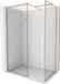 Mexen Kioto-F paroi de douche Walk-in avec cadre 105 x 80 cm, transparent 8 mm, cuivre brossé