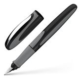 Schneider 168207 Ray vulpen (rechtshandigen, incl. standaard inktpatroon koningsblauw) onyx