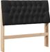 vidaXL - Tête de lit rembourrée - Noir - 100 cm - Pin massif