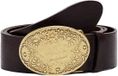 Desigual Leren Riem Tabasco Leather Belt W90 Brown Donkerbruin