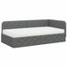 vidaXL Cadre de lit d'angle Tissu Gris foncé 100 x 200 cm
