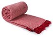 Emma Barclay Visgraat - Gerecycleerde Katoenen Patroon Stoel Sofa Setee Bed Gooi Over Deken in Rood - 50x60 (127x152cm)