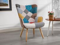 Vente-unique Fauteuil van stof met patchwork VATELY