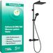hansgrohe Activera Q - Douchesysteem max. 6 l/min (EcoSmart+) met thermostaat, regendouche (290x180mm) met douchekraan, handdouche (2 jets), doucheslang, glijstang en douchekop, mat zwart, 28749670
