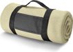 Merkloos Fleece deken/plaid - Creme wit - 150 x 120 cm