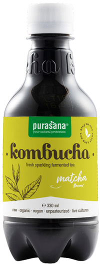 Purasana Kombucha Fresh Sparkling Fermented Tea Matcha Flavour
