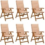 vidaXL Ligstoelen Naturel Massief Acacia Hout
