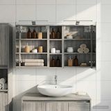 vidaXL Badkamerkastenset 3 st 100 x 10,5 x 60,5 cm Bewerkt hout