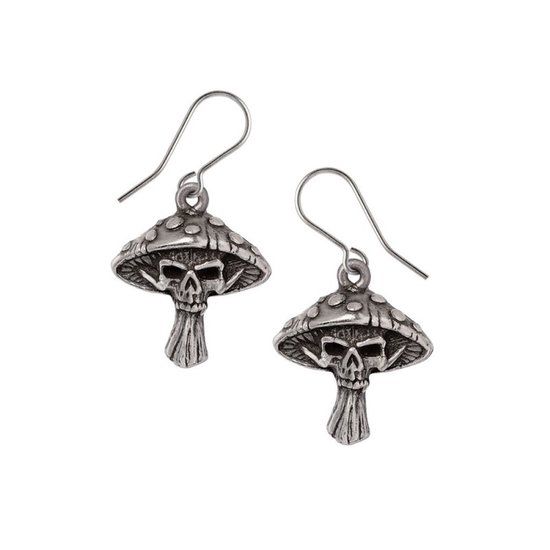 Alchemy Gothic Alchemy Death Cap Mushroom Oorbellen - Zilverkleurig
