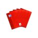 OXFORD 100050342 Werkbladenblok school 5-pack A4 liniatuur 3 (3e klasse) 4-voudig geperforeerd rood takenblok schoolblok Kieserblock