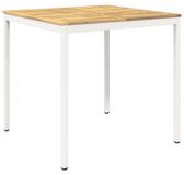 vidaXL Tuinbar-tafel, wit, 110 x 108,5 x 105 cm, massief acaciahout