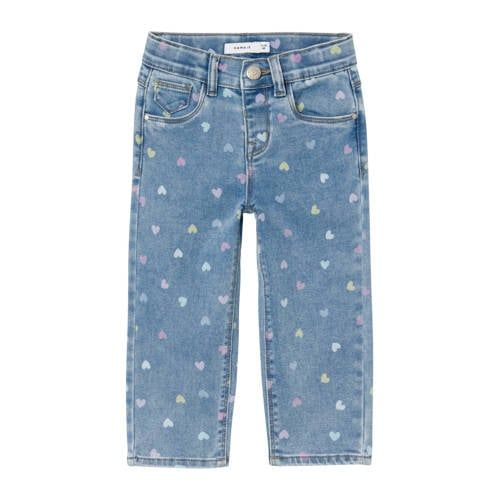 NAME IT MINI mom jeans NMFBELLA - Medium Blue Denim with Hearts