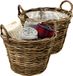 Van der Leeden Opbergmand Twijg - 2x - bruin - rond - 30 x 23 cm