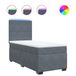vidaXL Boxspringbed met matras, donkergrijs, 100x200 cm, fluweel