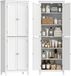 HOMCOM Armoire de salle de bain, 170 cm de haut, avec étagères réglables