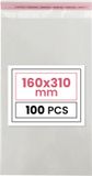 Netuno Sp. z o.o. Plastic zakjes met plakstrim - 16x31 cm - transparant - 100 zakken