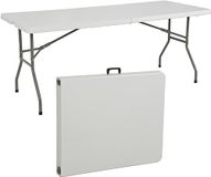Gardenia PIC Nic, evenementen voor de tuin, perfect voor camping, buffet, keuken, salontafels met handvat, ruimtebesparende klaptafel (180 x 70 x 74), wit, 180 x 70 x 74 cm