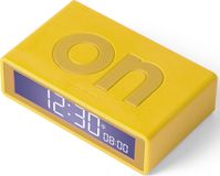 Lexon Flip Classic - digitale omkeerbare wekker ON OFF - geel