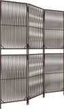 vidaXL Kamerscherm 3 panelen poly rattan bruin