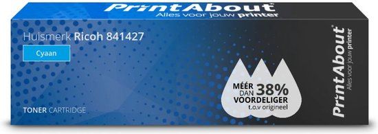 PrintAbout Toner 841427 Cyaan | Geschikt voor Ricoh