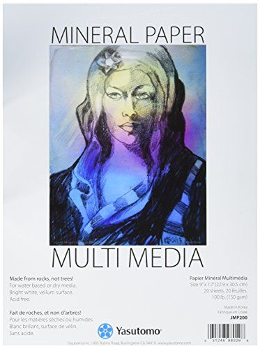 Yasutomo Multimedia Mineral Paper Pad - 9 x 12 inch - 20 Sheets - 0031248980298