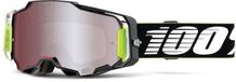 100% Armega HiPER Racr Lunettes de motocross - Noir/blanc/vert - Taille unique