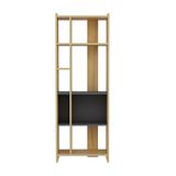 WELL HOME MOBILIARIO & DECORACIÓN Boekenkast, 100% melamine gecoate spaanplaat, eiken antraciet