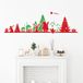 Ambiance Sticker Rode en groene kerstrandsticker - Kerststickers - Feestelijke decoratie - 60x195cm