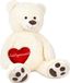BRUBAKER Ours en peluche XXL, 100 cm, blanc