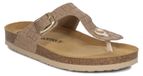 Dr. Brinkmann Sandales à bout ouvert pour femme en cuir naturel beige à enfiler Modèle 70068721