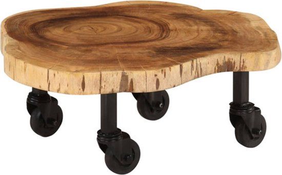 vidaXL Salontafel 60x55x25 cm massief acaciahout