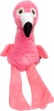 Jack And Vanilla - Jv Zoonimals Flamingo Pluche Hondenspeeltje - Roze - 30cm