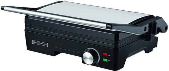 Royalty Line Tosti Apparaat - Contactgrill - Panini Grill - 1500W - Zwart/RVS