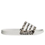 adidas Sportswear Adilette badslippers met panterprint - wit