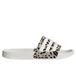 adidas Sportswear Adilette badslippers met panterprint - wit
