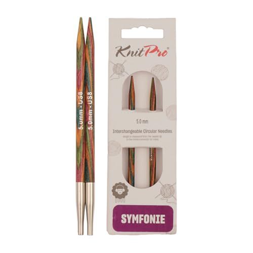 KnitPro 20421 verwisselbare naaldpunten symfonie hout kort, 5,00 mm